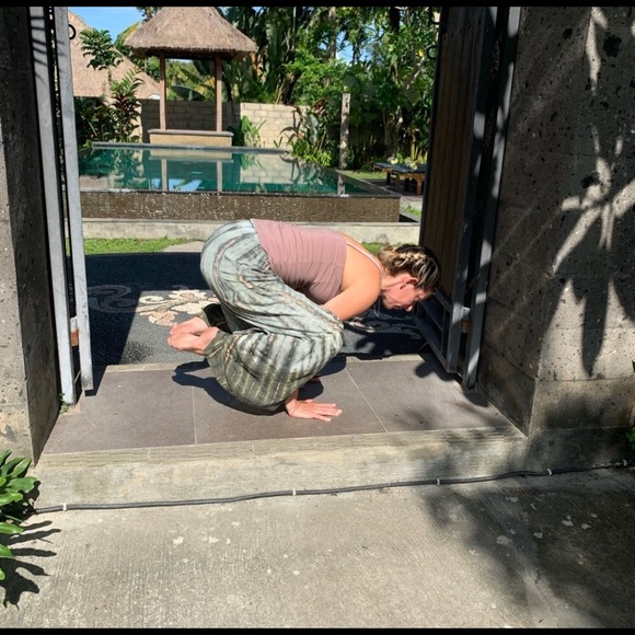 Bali Wide Leg Pants Teal & Aqua M/L Festival Coachella - Picture 5 of 8